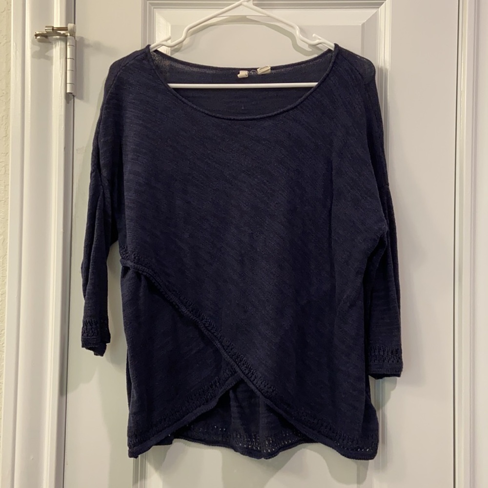 Anthropologie Moth Crosses Pointelle Sweater - S
